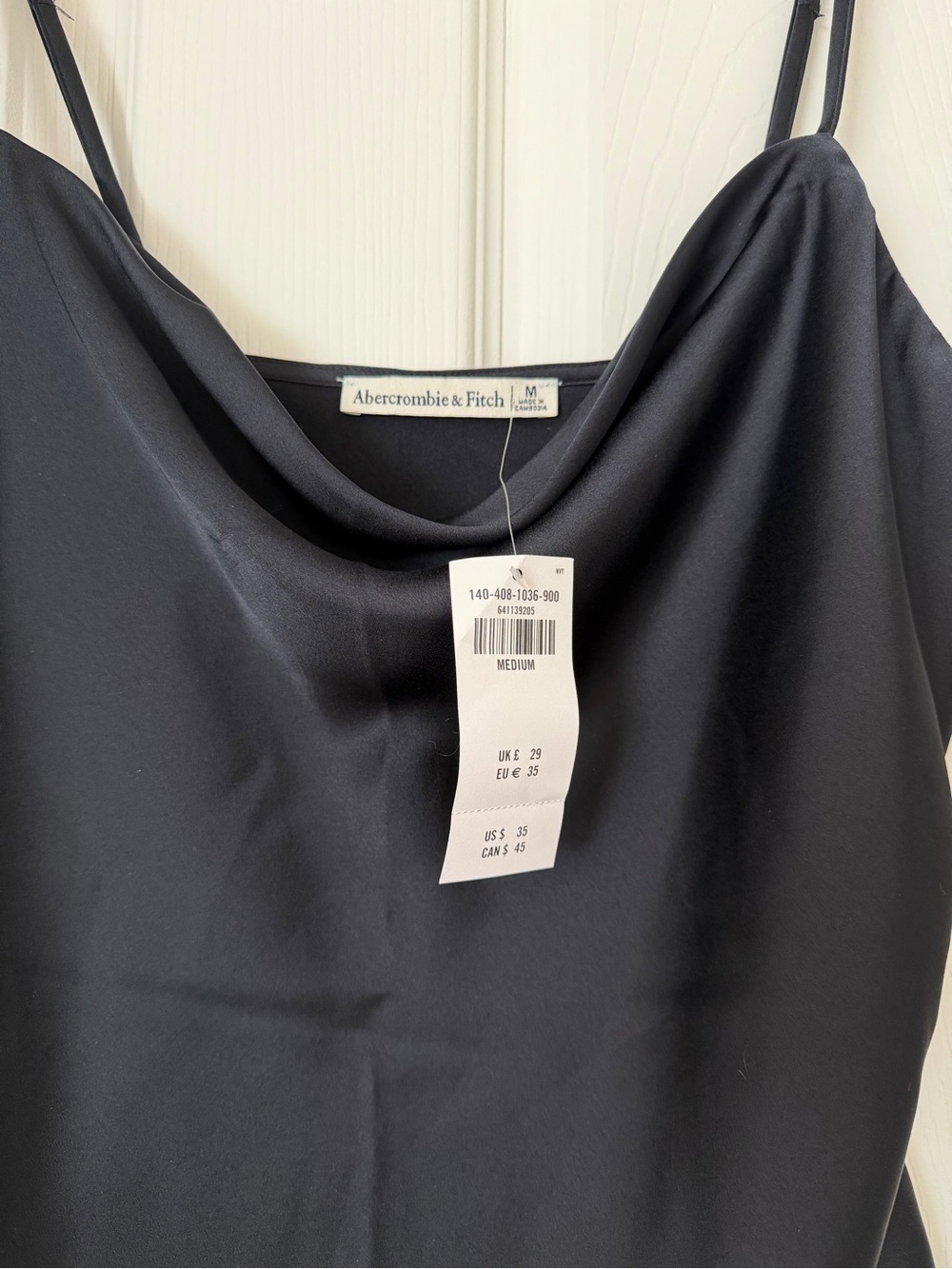 Abercrombie Silky Cowlneck Cami, M - Picture 3 of 3